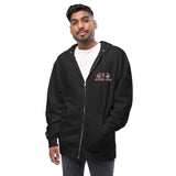 502BB Unisex fleece zip up hoodie - Embroidery Front / Print on Back