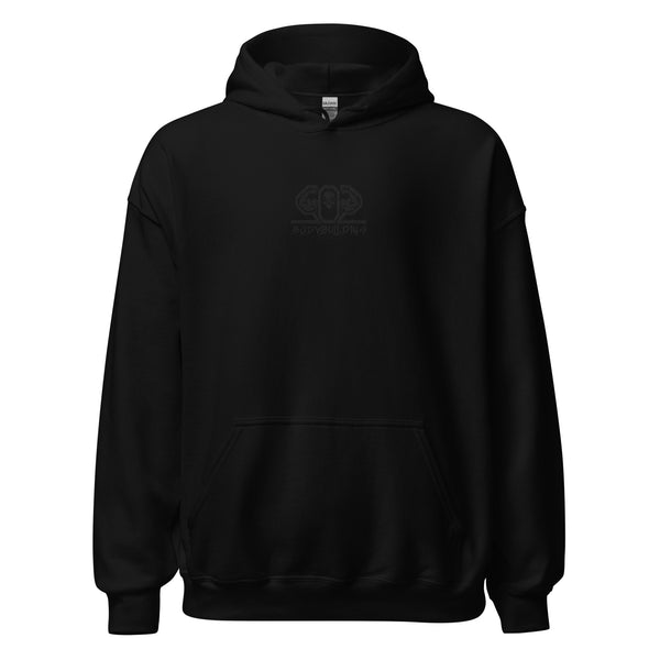 502BB Blackout Center Chest Embroidered Unisex Hoodie