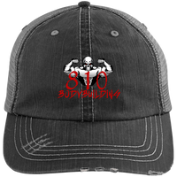 810 6990 Distressed Unstructured Trucker Cap