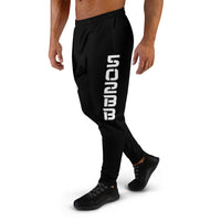 502BB Men's AllOverPrint Black Joggers