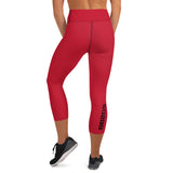 502BB Red Yoga Capri Leggings