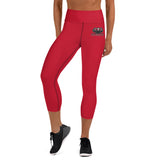 502BB Red Yoga Capri Leggings