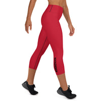 502BB Red Yoga Capri Leggings