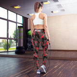 502BB Red Digital Yoga Leggings