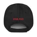 IFBB PRO Distressed Dad Hat (Black) - Otto Cap 104-1018