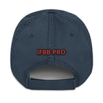 IFBB PRO No BB Letters Distressed Dad Hat - Otto Cap 104-1018