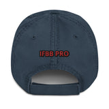 IFBB PRO Distressed Dad Hat (Navy/Grey) - Otto Cap 104-1018