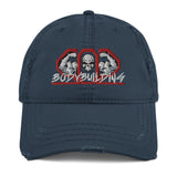 IFBB PRO Distressed Dad Hat (Navy/Grey) - Otto Cap 104-1018