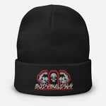 502BB Embroidered Beanie (Red/White) - Printful