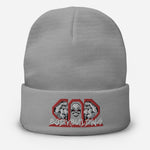 502BB Embroidered Beanie (Red/White) - Printful