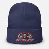 502BB Embroidered Beanie (Red/White) - Printful
