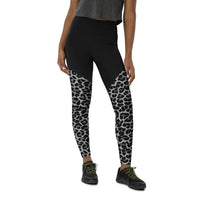 BBUSA Two-Tone Leopard Sports Leggings