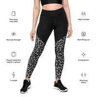 BBUSA Two-Tone Leopard Sports Leggings