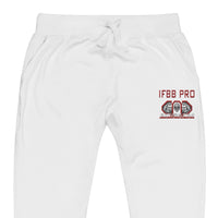 IFBB Unisex fleece white sweatpants