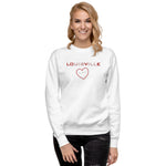 Louisville Love Heart Unisex Premium Sweatshirt - Cotton Heritage