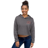 502BB Embroidered Bella + Canvas Crop Hoodie (Red Logo)