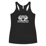 502BB Next Level Women's Racerback Tank White Logo