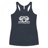 502BB Next Level Women's Racerback Tank White Logo