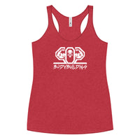 502BB Next Level Women's Racerback Tank White Logo
