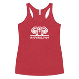 502BB Next Level Women's Racerback Tank White Logo