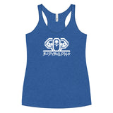 502BB Next Level Women's Racerback Tank White Logo
