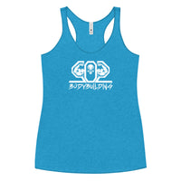 502BB Next Level Women's Racerback Tank White Logo